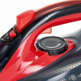 DELTA Утюг электрический 2000 Вт черный с красным LUX DE-3000