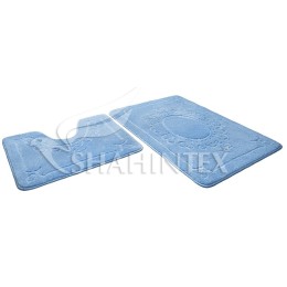 SHAHINTEX Набор ковриков для ванной ЭКО Голубой 60*90+60*50 7313