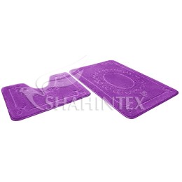SHAHINTEX Набор ковриков для ванной ЭКО Фиолетовый 60*90+60*50 5262