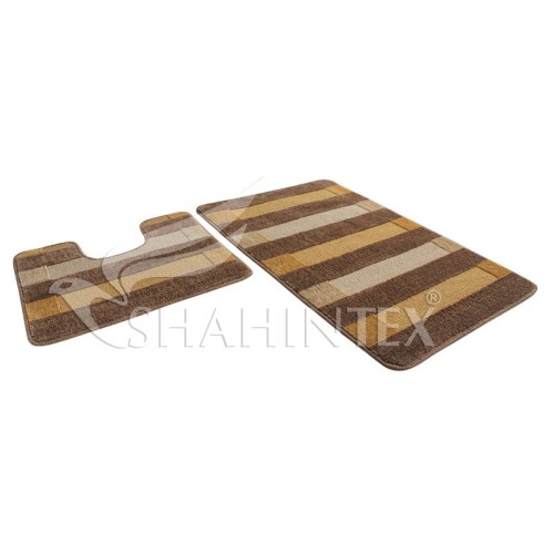 Набор ковриков для ванной Shahintex КОФЕ с МОЛОКОМ 60*100+60*50 7807