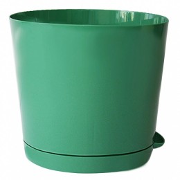 PLASTIC REPUBLIC Горшок для цветов 100 мм 0,5 л с прикорневым поливом Easy Grow ING47010ЗР зелёная роса