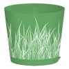 Горшок для цветов 160 мм 2 л с прикорневым поливом Easy Grow PLASTIC REPUBLIC ING47016ЗТ зелёная трава