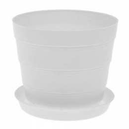 PLASTIC REPUBLIC Кашпо 0,6 л Классик с поддоном микс