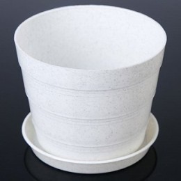 PLASTIC REPUBLIC Кашпо 0,6 л Классик с поддоном микс