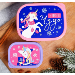 ЗВ Набор ланч-боксов «Чудесного Нового года» 2 шт. 4486242