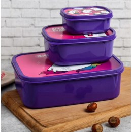 ЗВ Набор ланч-боксов  3 шт. Злой единорог 4933701