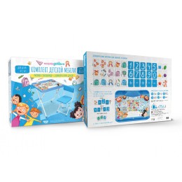 НИКА Комплект детской складной мебели КНД4П с азбукой в кругу друзей