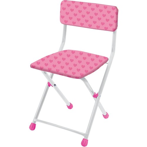 Детский стул, мягкий Ника СТУ1/1 сердечки на розовом