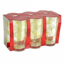 GLASSTAR Набор стаканов  230мл./6пр. Ботаника 1256/91 желтый