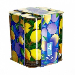 ДЕКОСТЕК Набор стаканов 280мл. /4пр. Лимоны 148/4-Д