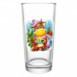 ДЕКОСТЕК Набор стаканов 250мл. /6 пр. Символ года БЫК  146-Д 