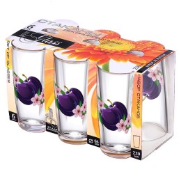 ДЕКОСТЕК Набор стаканов  230мл./6пр. Слива ДСГ12560690