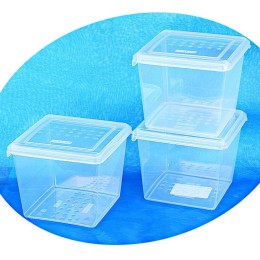 DELTA Набор емкостей для заморозки квадратных 3 штуки 1 л РТ2010НАТ-12 натуральный