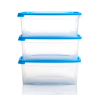 Комплект контейнеров 3штуки 1,0л для замораживания продуктов ПОЛИМЕРБЫТ МОРОЗКО прямоугольных 57036 микс