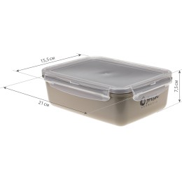 М-ПЛАСТИКА Ёмкость для продуктов ФРЕШ герметичная 1,4 л М 1424 фисташковый