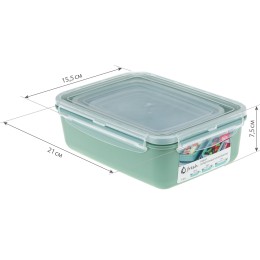 М-ПЛАСТИКА Набор ёмкостей для продуктов ФРЕШ (0,4 л + 0,8 л + 1,4 л) М 1426 фисташковый