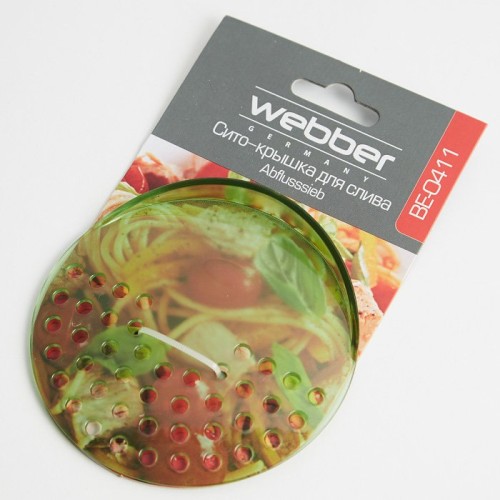 Сито-крышка для слива 10 см WEBBER ВЕ-0411 зеленая