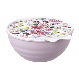 БЫТПЛАСТ Миска с крышкой с декором 2,8 л WAVE 4332177 микс