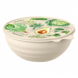 БЫТПЛАСТ Миска с крышкой с декором 3,7 л WAVE 4332178 микс