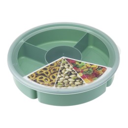 М ПЛАСТИКА Менажница с крышкой 5 секций М 1123 фисташковый