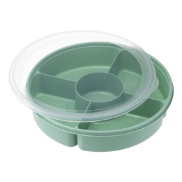 М ПЛАСТИКА Менажница с крышкой 5 секций М 1123 фисташковый