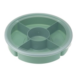 М ПЛАСТИКА Менажница с крышкой 5 секций М 1123 фисташковый