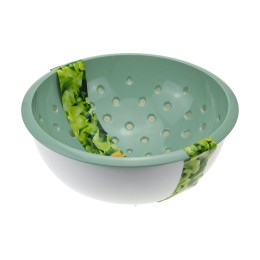 М-ПЛАСТИКА Дуршлаг с миской 2л М 1134 фисташковый