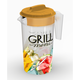 ПОЛИМЕРБЫТ Кувшин с крышкой 1,2 л GRILL MENU 4314896 микс