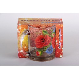 КОРАЛЛ Кружка 300мл Мак с васильком 1208