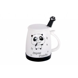 КОРАЛЛ Кружка заварочная 500мл с крышкой и ложкой Super Panda 5085 микс