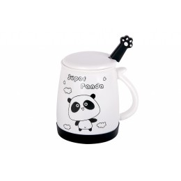 КОРАЛЛ Кружка заварочная 500мл с крышкой и ложкой Super Panda 5085 микс