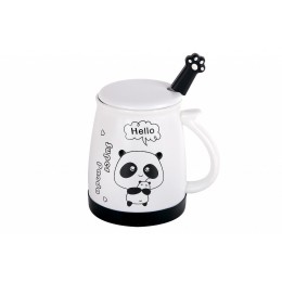 КОРАЛЛ Кружка заварочная 500мл с крышкой и ложкой Super Panda 5085 микс