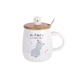 КОРАЛЛ Кружка заварочная 450мл с крышкой и ложкой Альпака 5086 микс