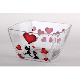 КОРАЛЛ Набор посуды д/завтрака 3 пр. Котики квадрат 34077