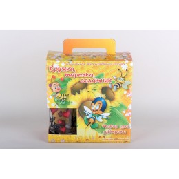 КОРАЛЛ Набор посуды д/завтрака 3 пр. Котики квадрат 34077