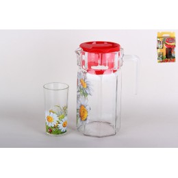 КОРАЛЛ Набор для питья 1/3 1.2л/200мл Ромашка 3414/3пр.