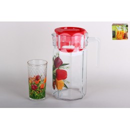 КОРАЛЛ Набор для питья 1/7 1.2л/200мл Тюльпан 4359