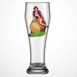 ДЕКОСТЕК  Бокал пивной 500 мл Pin-up beer Подарочный 303-Д