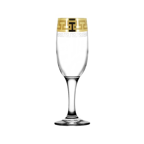 Набор бокалов для шампанского 190 мл. ГУСЬ ХРУСТАЛЬНЫЙ Греческий узор EAV03-419
