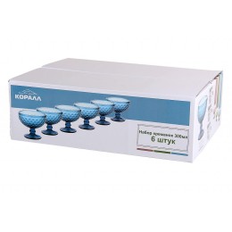 КОРАЛЛ Набор креманок 1/6 300мл Тебриз GB2610D01LJ синий