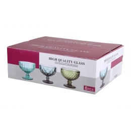 КОРАЛЛ Набор креманок 1/6 300мл Тебриз 4691 голубой