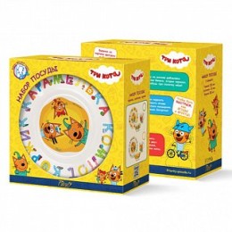 DELTA Набор посуды д/завтрака 3 пр. Три кота. Цифры/Буквы КРС-1291