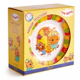 DELTA Набор посуды д/завтрака 3 пр. Три кота. Фрукты КРС-970