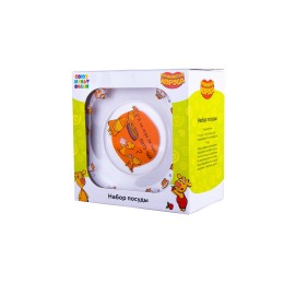 КОРАЛЛ Набор посуды д/завтрака 3 пр. Оранжевая Корова 18с2048