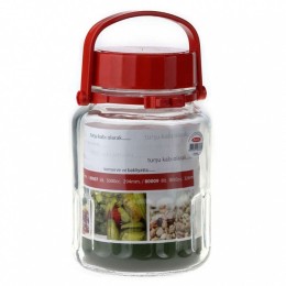 PASABAHCE Банка с пластиковой красной крышкой 3000 мл HARVEST 80005SLB