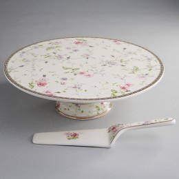 BEATRIX Тортница на ножке Ø30см с крышкой и лопаткой Флер де лиз МР017X