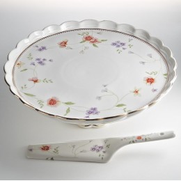 BEATRIX Тортница на ножке Ø29 см с крышкой и лопаткой Флориана МН013X 