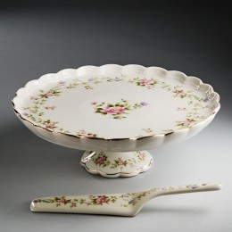 BEATRIX Тортница на ножке Ø29см с крышкой и лопаткой Розмари МН065X