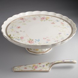 BEATRIX Тортница на ножке Ø30 см с крышкой и лопаткой Венеция МХ009X 