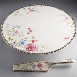 BEATRIX Тортница Ø30см на ножке с лопаткой Амелия МР026X 